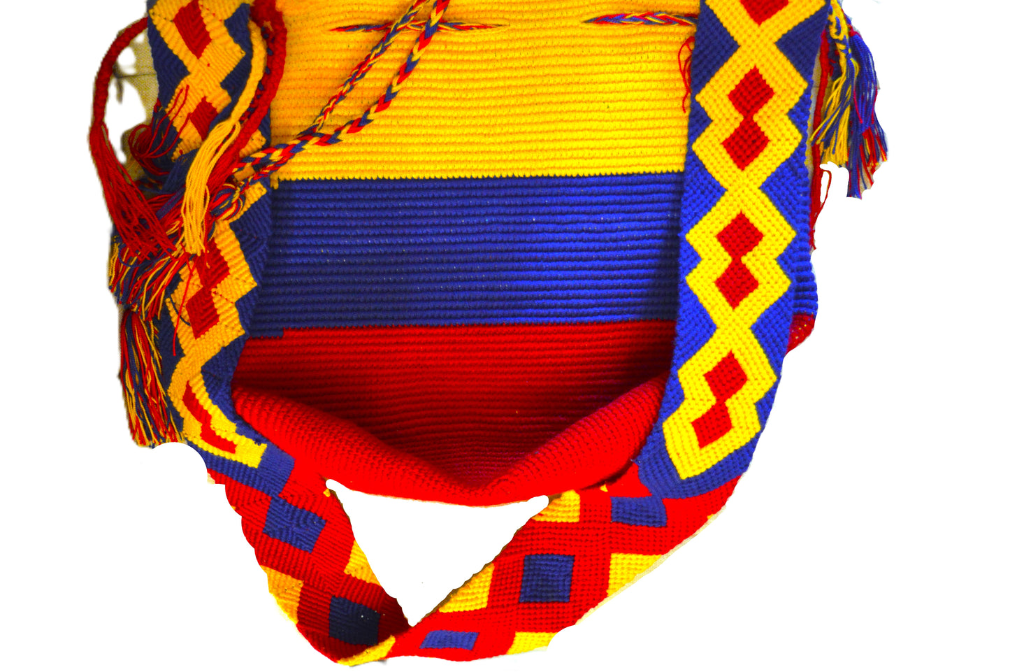 Tricolor Hand made bag by native tribes