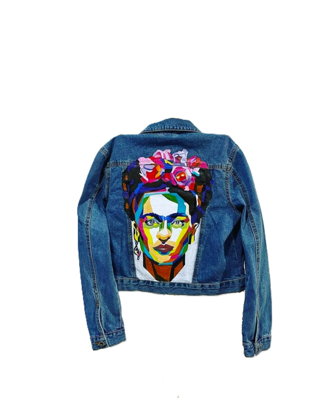 Hand painted Frida Kahlo Icon Bluejeans Jacket