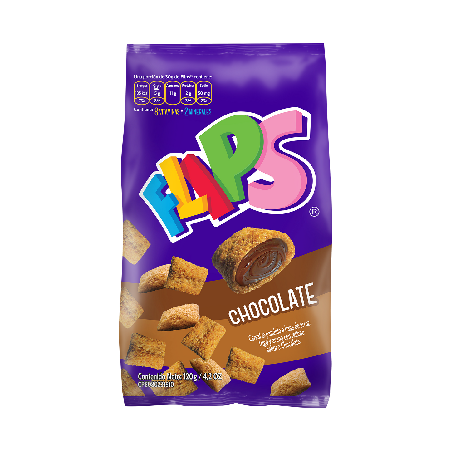 Flips de chocolate 120G